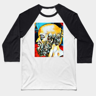 Eratosthenes of Cyrene Abstract Portrait | Eratosthenes of Cyrene Artwork 2 Baseball T-Shirt